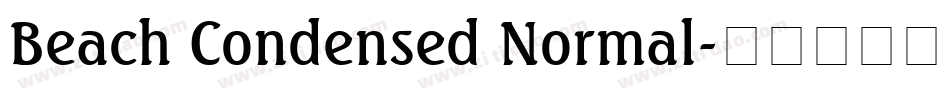 Beach Condensed Normal字体转换